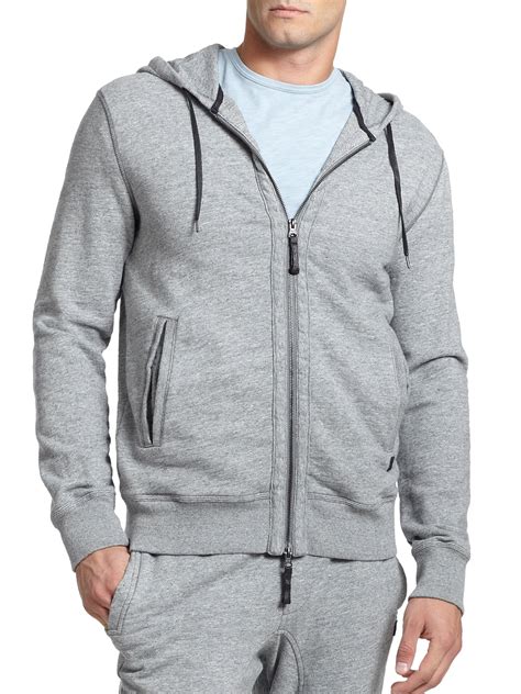 lyst madison supply zip  hoodie  gray  men