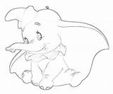 Pages Dumbo Coloring Baby Getcolorings sketch template