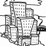 Cartoon Apartment Drawing City Buildings Coloring House Pages Getdrawings Paintingvalley sketch template