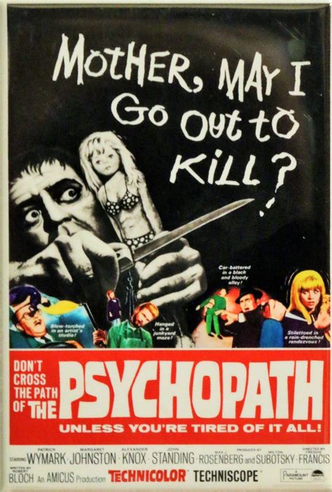 The Psychopath Movie Poster Fridge Magnet Cult Classic