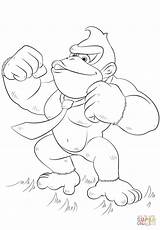 Kong Donkey Coloring Pages Mario King Printable Bros Super Game Characters Para Desenhos Colorir Dk Print Color Smash Character Letscolorit sketch template