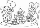Mad Hatter Coloring Teapot Mouse Pages Rabbit Alice Fill Wonderland Tea Disney Colouring Drawings Colorluna Print Printable Princess Size Color sketch template