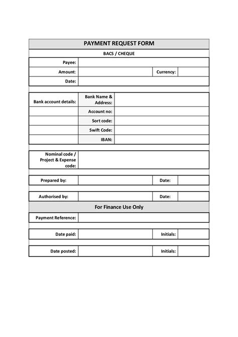 payment request form printable microsoft word   etsy