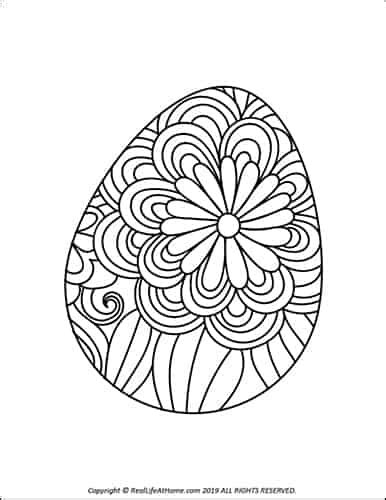 easter egg coloring pages  printable easter egg coloring book