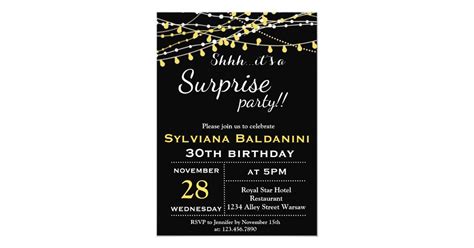 shhh…its a surprise party … birthday invitation