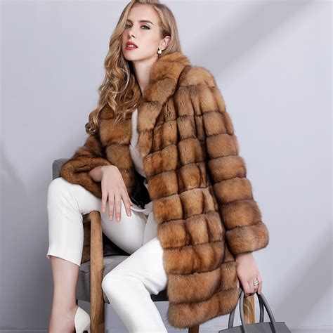 luxury fur coat women high end top quality winter natural fur jacket