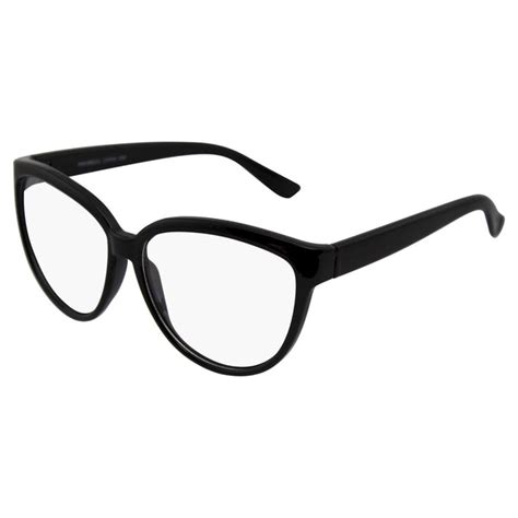womens retro nerd clear lens fashion cat eye glasses emblem eyewear
