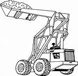Loader Traktor Putih Hitam Deere Skid Forklift Steer Diferencias Openclipart sketch template