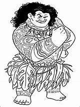 Moana Coloring Vaiana Pages Kids Disney Print Printable Maui Color Colouring Princess Book Activities Tui Chief Tattoos Simple His Films sketch template