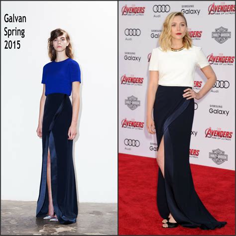 Elizabeth Olsen In Galvan At The Avengers Age Of Ultron La Premiere