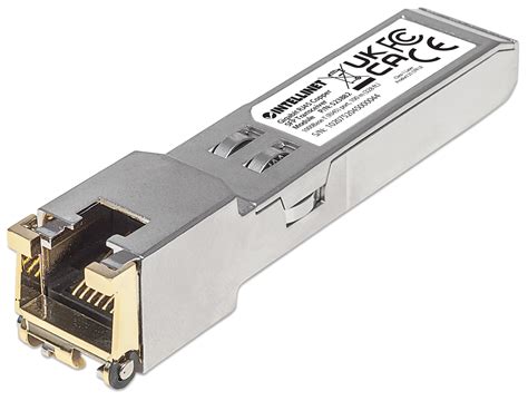 intellinet gigabit rj copper sfp transceiver module