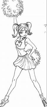 Cheerleader Coloring Cheerleaders Drawing Pages Cheerleading Kids Cheer Cool Style Sketches Dance Sports Getdrawings Try Crafts Projects Library Printables Clipart sketch template