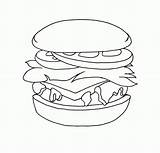 Hamburger Cheeseburger Hamburgers Bun sketch template
