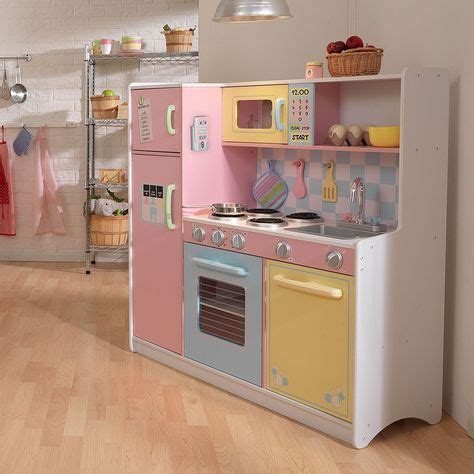 kidkraft large pastel kitchen pastel kitchen wooden play kitchen