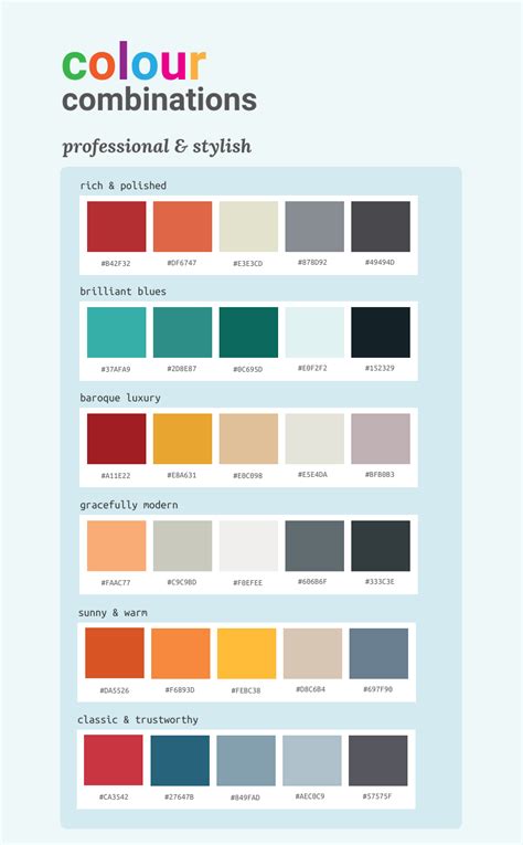 color palette infographic template