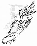 Winged Sketchy Runner sketch template