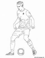 Persie Van Coloring Robin Pages Soccer Neymar Drawings Print Template Printable Color Sport Online Book sketch template