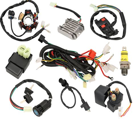 buy complete gy wiring harness kit electrics stator coil cdi ignition coil  wiring harness