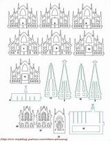 Kirigami J0n Plantillas Cathedral1 sketch template
