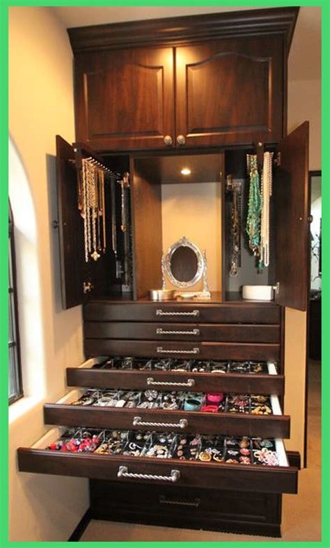 jewelry organizer closet armoires walk  closets wall