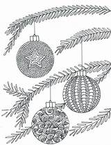 Christmas Coloring Adult Baubles Pages Adults Printable Printables Allfreechristmascrafts sketch template