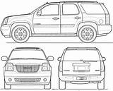Gmc Yukon Blueprints Suv Denali Clipart Car Drawing 2009 Drawings Outlines 15kb sketch template