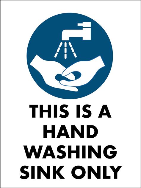 hand washing sink  sign  signs