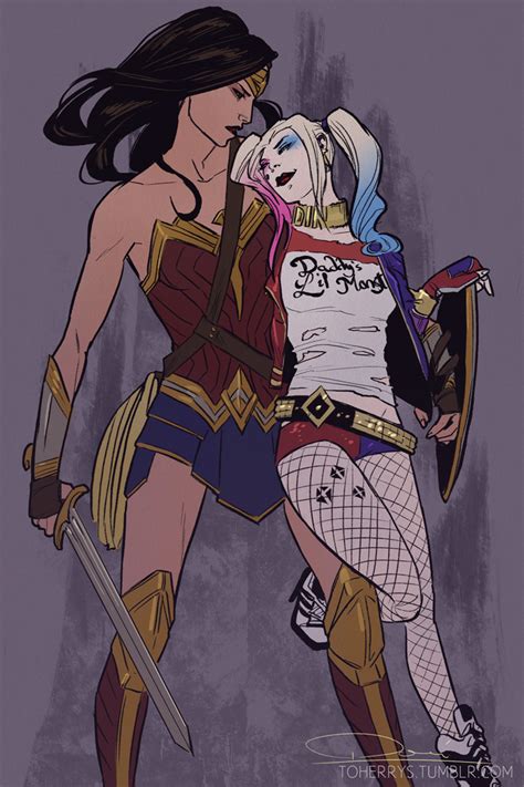 Wonder Woman X Harley Quinn By Toherrys On Deviantart