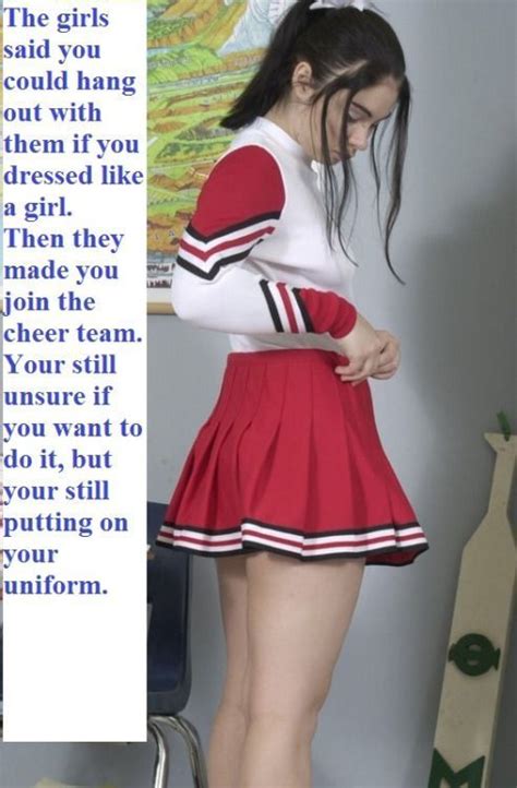 Jennys Fantasies Captions Feminization Cheerleading Outfits