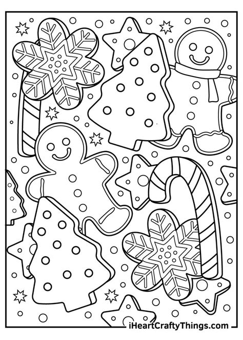 christmas gingerbread coloring pages   printables