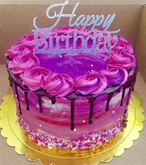 happy birthday purple cake birthday card message