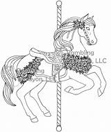 Dressage Carousel sketch template