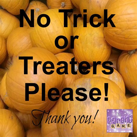 printable  trick  treaters sign  parent game