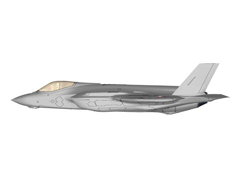 joint strike fighter side view color image   inches
