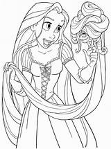 Rapunzel Coloring Pages Baby Tangled Getcolorings Disney sketch template