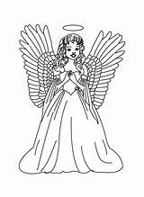 Angel Coloring Pages Angels Christmas Kids Printable Print Beautiful Guardian Color Adults Sheets Male Adult Simple Detailed Mary Bing Disegni sketch template