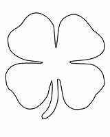 Leaf Clover Four Coloring sketch template