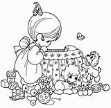 Coloring Pages Precious Moments Nativity Child Care Scene Mother Taking His Printable Baby Print Crib Silhouette Pattern Nursing Adult Color sketch template
