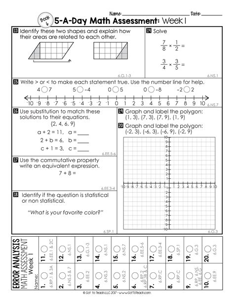 grade weekly math assessments teacher thrive