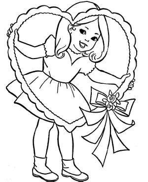 kids holding hands  valentines day coloring page cute coloring