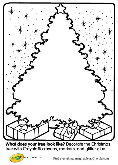 crayola coloring pages christmas tree coloring pages