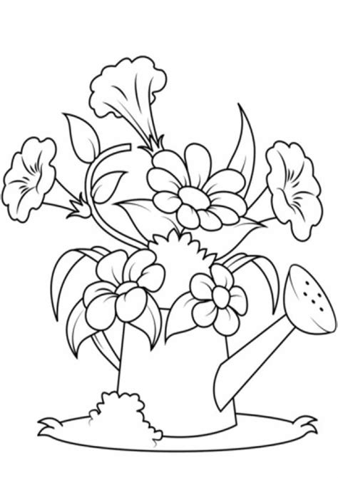 easy  print flower coloring pages tulamama