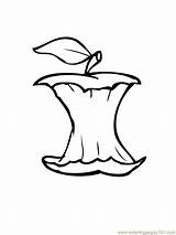 Apple Core Coloring Colouring Pages Apples Printable Clipart Color Drawing Jablka Print Omalovanky Library Comments Omalovánky Evanweppler Coloringhome Categories Similar sketch template
