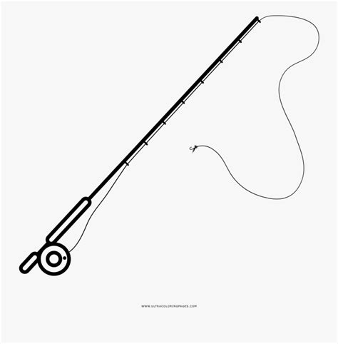 fishing rod coloring page  art  transparent clipart