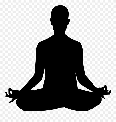 yoga meditation silhouette clip art png   pinclipart