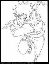 Naruto Minato Lineart sketch template