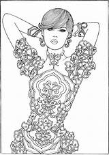 Coloring Pages Dover Publications Fashion Adult Book Color Books Doverpublications Welcome Printable Samples Grown Group Coloriage Fb Sample Join Bout sketch template