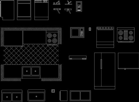 46 Kitchen Floor Plan Symbols Laboratory Dwg Autocad 2d Project Cad