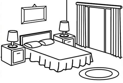 clean  beautiful bedroom coloring sheet house colouring pages
