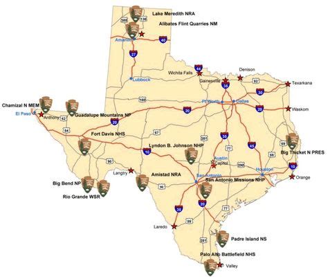 texas state parks map  kids      start planning
